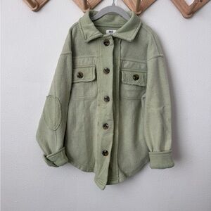 BKE Kids Olive Green Button-Up Hoodie